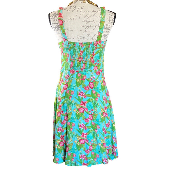 Matilda Jane Coconut Girl Womens 8 Hawaii Print Sweetheart Halter Feminine Dress - Picture 3 of 12